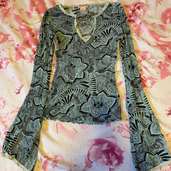 Guess Tops - Guess jeans long sleeve mesh halter tee shirt